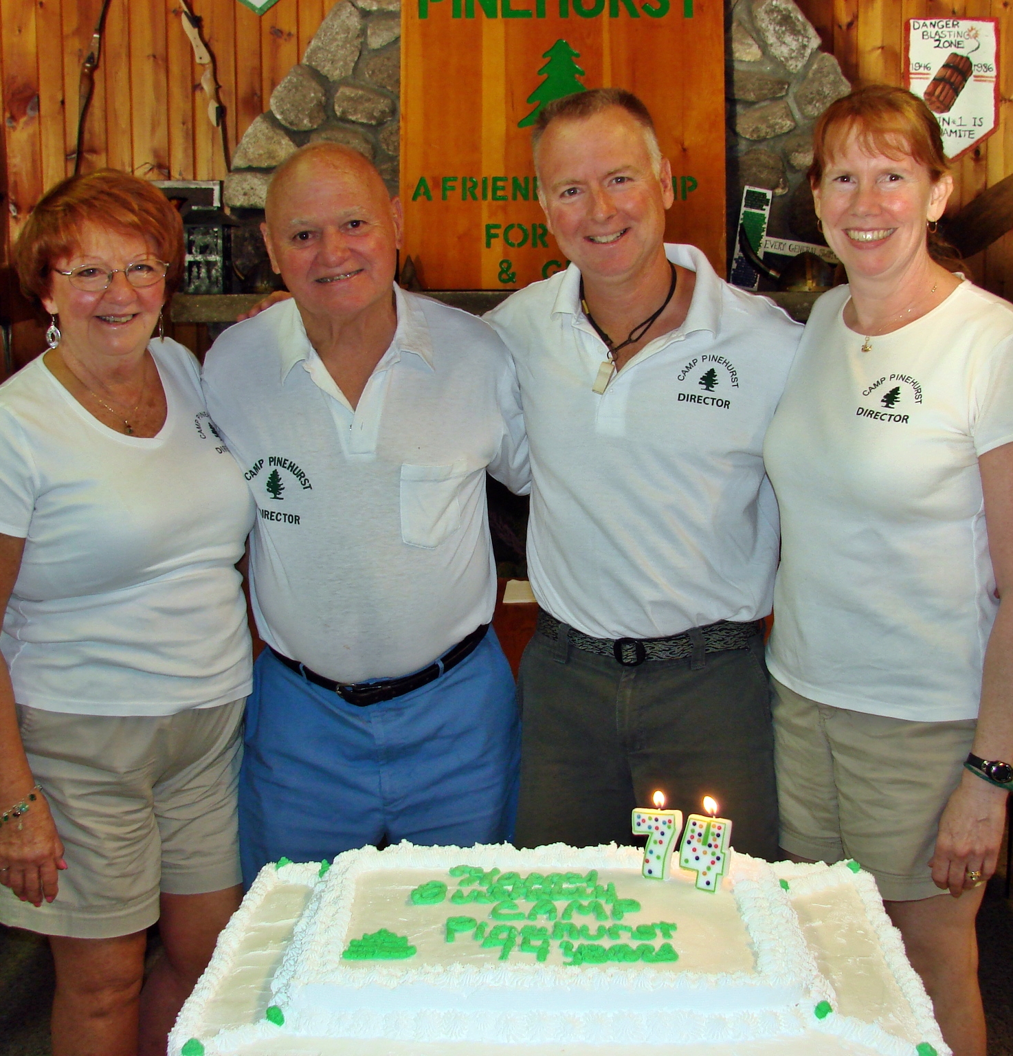 John Curtis with family at Camp Pinehurst's 74th anniversary celebration