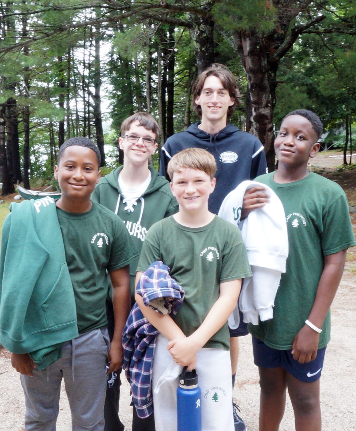 Group of campers with counselor